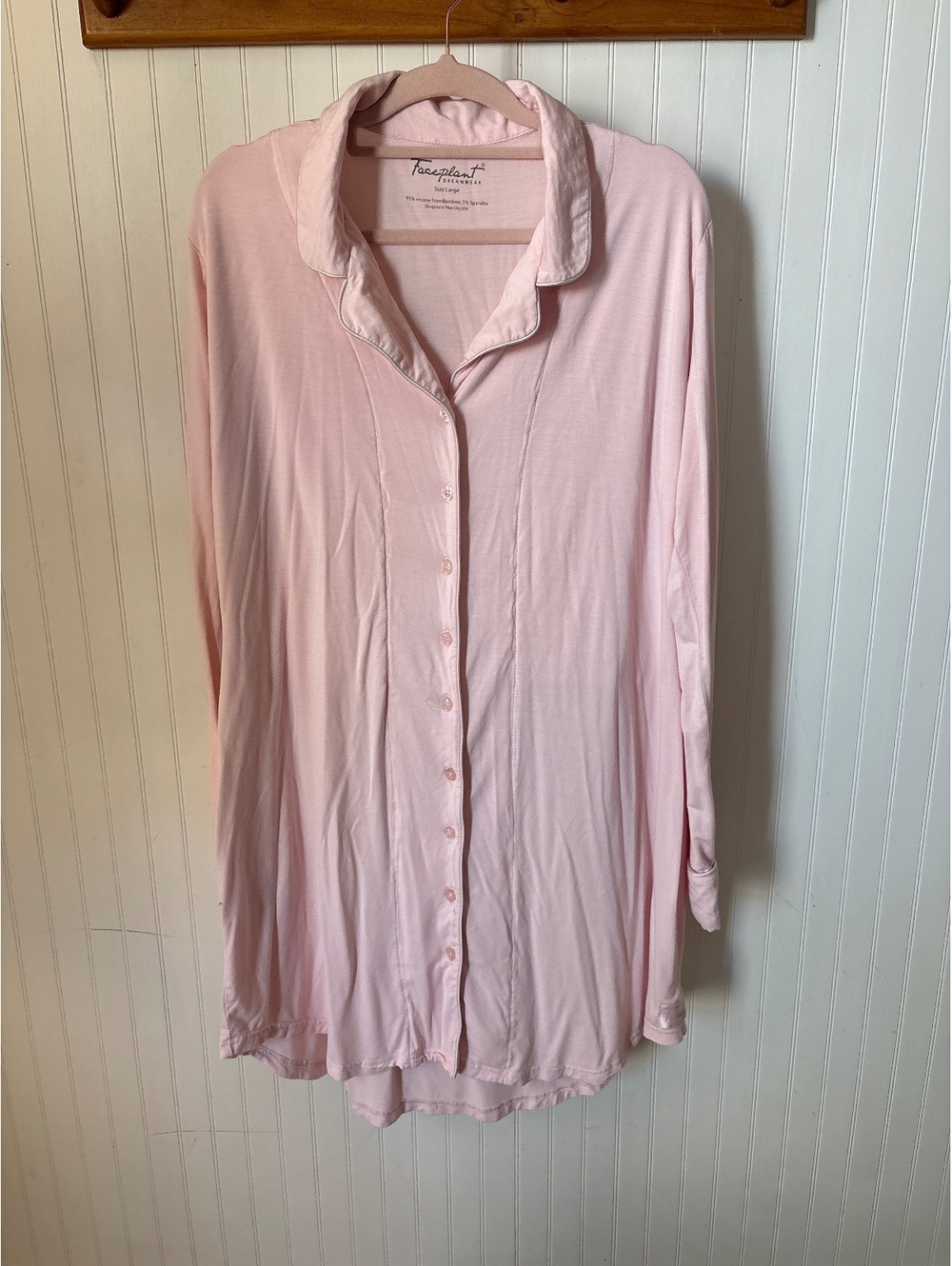 Faceplant dream wear women’s bamboo night shirt/gown size L